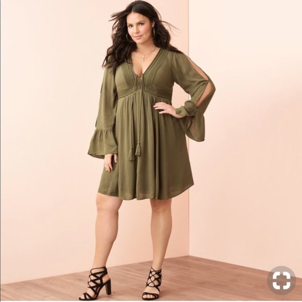 Torrid size 3 dress green